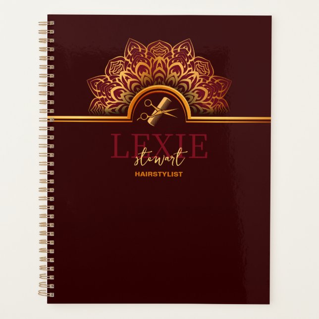 Agenda Stylist para o cabelo elegante e clássico (Frente)