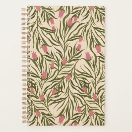 Agenda Stylized pink bell-shaped floral pattern