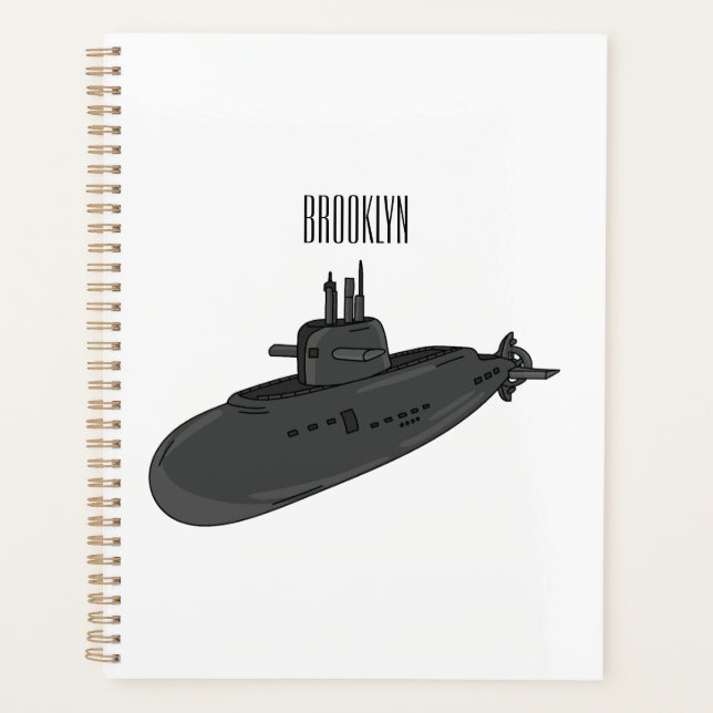 Agenda Submarine cartoon illustration (Frente)