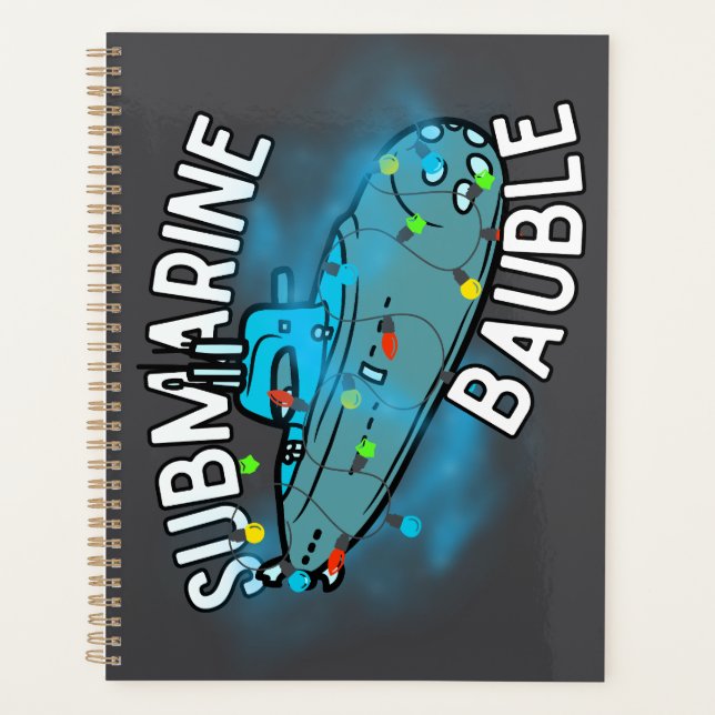 Agenda Submarino, bauble, natal (Frente)