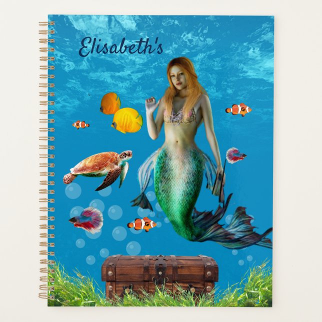 Agenda Submarino Sereia Treasure Hunt Fantasy Blue (Frente)