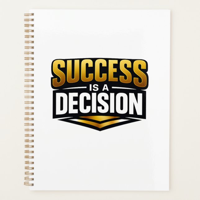 Agenda Success Gold Typography on Black (Frente)
