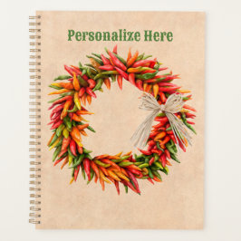 Agenda Sudoeste do Chile Ristra Wreath no Adobe Wall