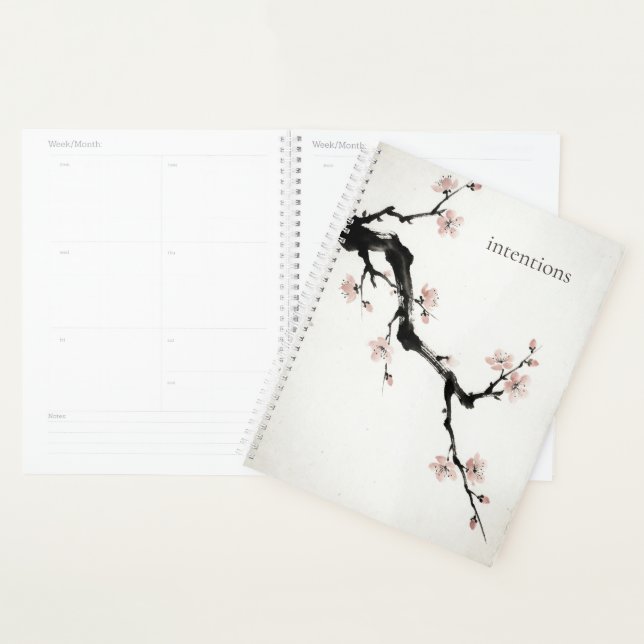 Agenda Sumi-E Ink | Cherry Blossom | Weekly/Monthly (Exibição)