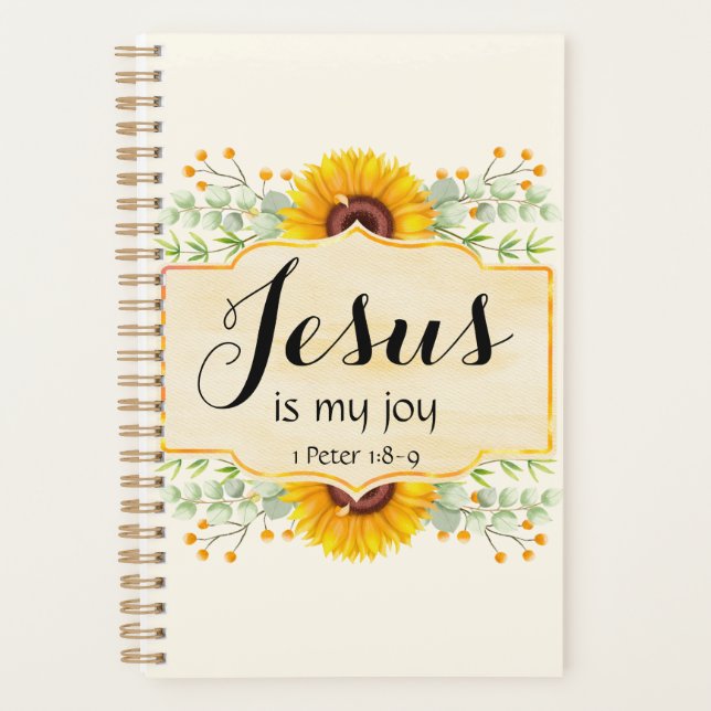Agenda Sunflower Jesus is my Joy Planner (Frente)