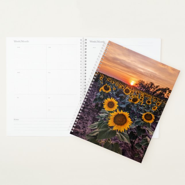 Agenda Sunflower Sunset Planner (Exibição)