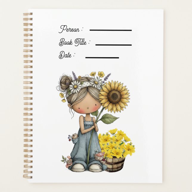 Agenda  Sunflowers Book Cover Planner (Frente)