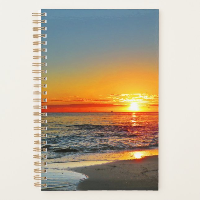 Agenda Sunset de praia tropical (Frente)