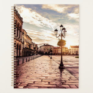 Agenda Sunset over quadrado em Padova, Itália