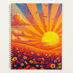 Agenda Sunset Radiante Sobre Paisagem Whimical