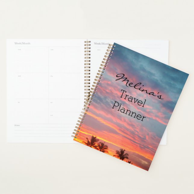 Agenda Sunset Tropical de Sonho Personalizado (Exibição)