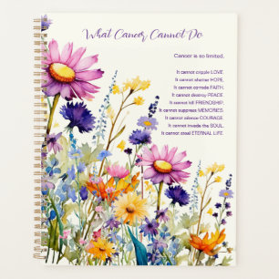 Agenda Suporte ao cancer Inspire Flores Selvagens Planeja