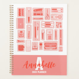 Agenda Suprimentos De Arte Em Branco Ilustrados