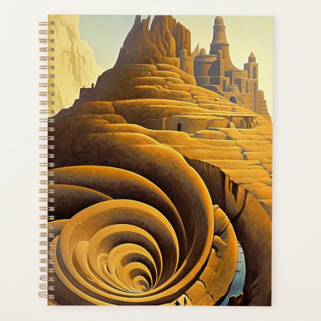 Agenda Surreal Mountain City Fantasy Art (Frente)