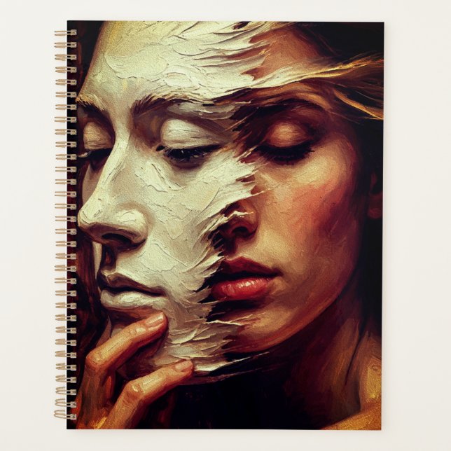 Agenda Surreal Woman Portrait with Painted Mask (Frente)
