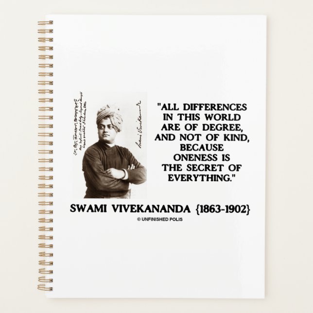 Agenda Swami Vivekananda - O Segredo De Tudo (Frente)