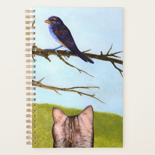 Agenda Tabby Cats Fala com Pássaros (Frente)