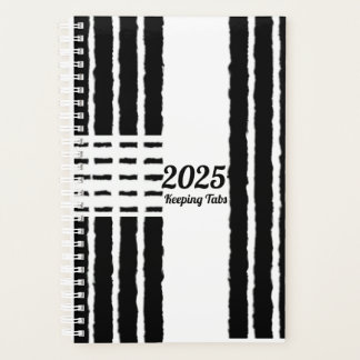 Agenda Tabelas Pretas e Brancas com Planner de Corações