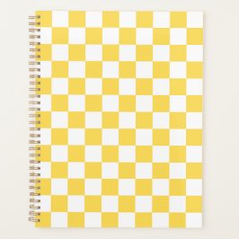 Agenda Tabuleiro de xadrez amarelo visual clássico
