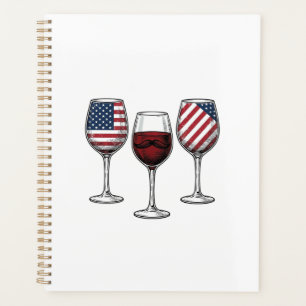 Agenda Taças de Vinho Patrióticas Design de Camiseta Veto