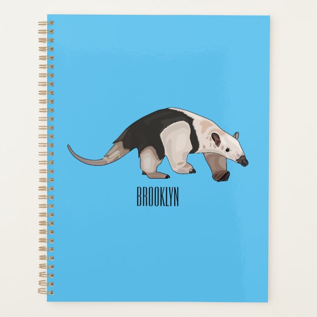 Agenda Tamandua ilustração de desenho animado (Frente)