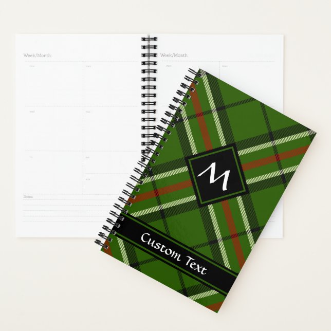Agenda Tartan Verde, Preto, Vermelho e Branco (Exibição)