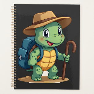Agenda Tartaruga Engraçada Gráfica de Caminhada Amante de