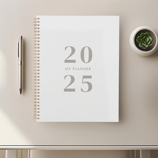 Agenda Taupe Minimalista Moderno 2025 (Criador carregado)