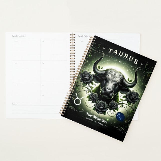 Agenda Taurus "Enraizado em Força" Planner (Exibição)