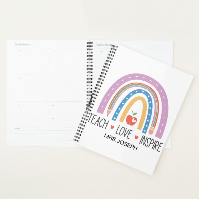 Agenda Teach Love Inspire Teacher  (Exibição)