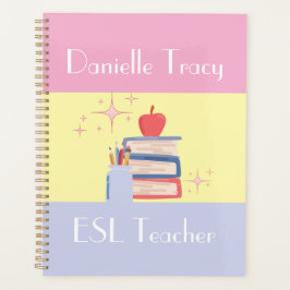 Agenda Teacher Name & Specialty/Grade Colorful Custom