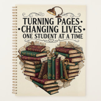 Agenda Teacher Planner | Turning Pages Book Heart
