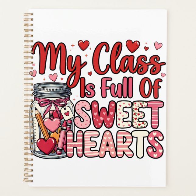 Agenda Teacher Sweet Heart Valentine's Planner (Frente)