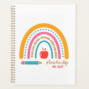 Agenda #Teacherlife Rainbow Professor Personalizado