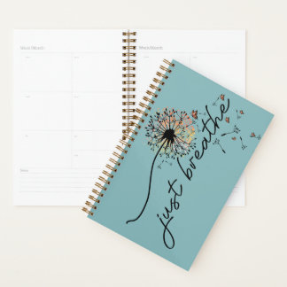 Agenda Teal Blue "Just Breathe" Daily Planner