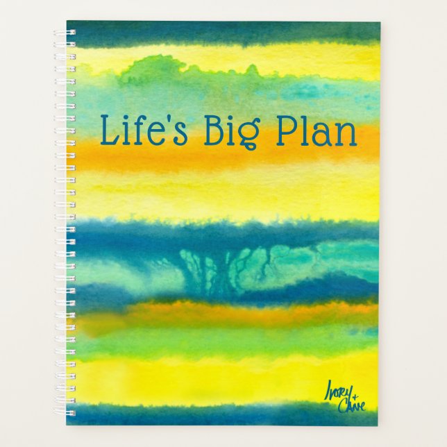 Agenda Teal de camadas quadrilhadas SSPWW e Laranja Grand (Frente)