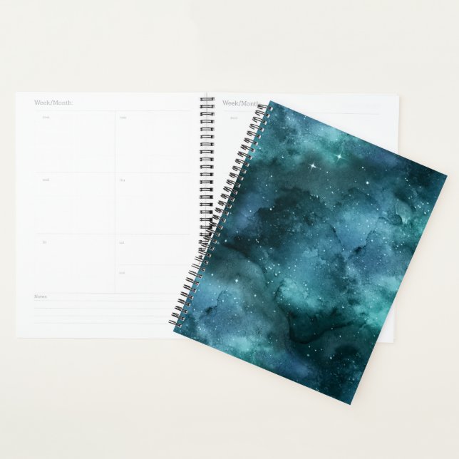 Agenda Teal Galaxy Series Design 7 (Exibição)