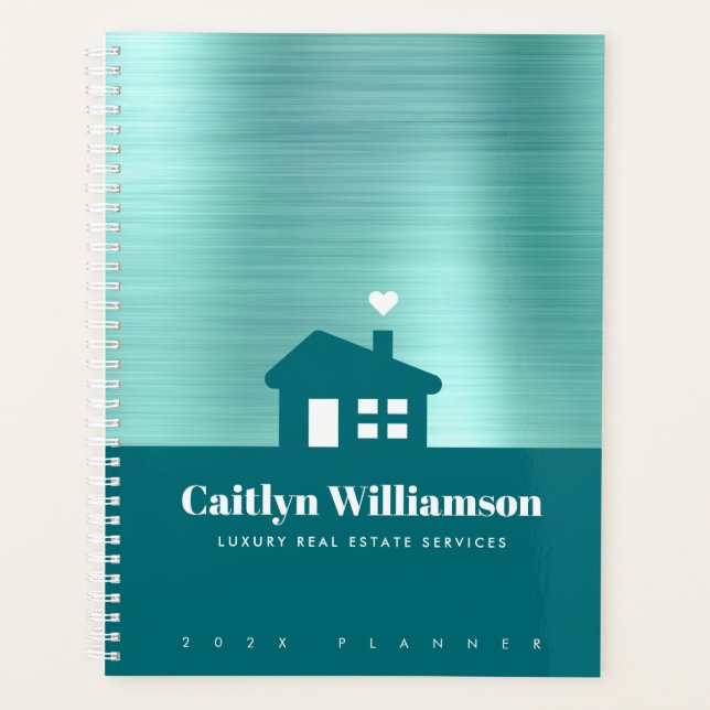 Agenda Teal Green Implate Broker Professional House (Frente)