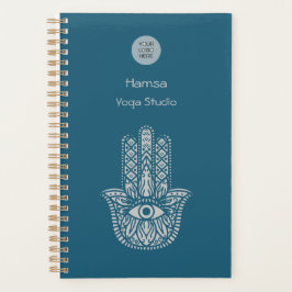 Agenda Teal Green Yoga Studio Hamsa personalizável