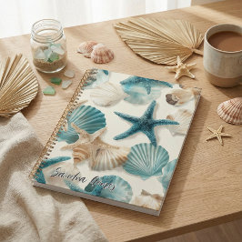 Agenda Teal Turquoise green corals pattern 