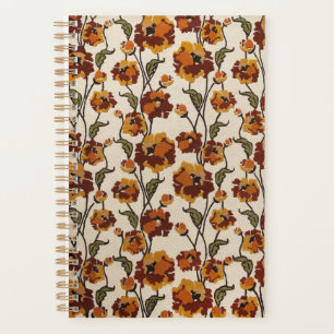Agenda Tecido de Upholstery Retro dos anos 70 Semanal/Men
