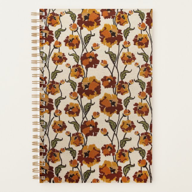 Agenda Tecido de Upholstery Retro dos anos 70 Semanal/Men (Frente)