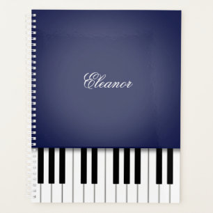 Agenda Teclado de Música Piano Azul da Meia-Noite Persona