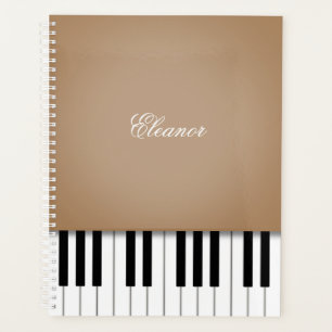 Agenda Teclado de Música Piano Marrom Latte CustomIzed