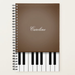Agenda Teclado para Piano Castanho Escuro - Música Person