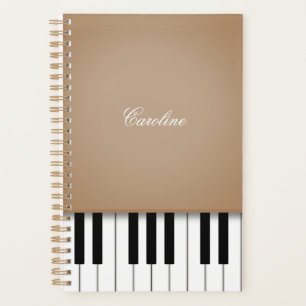 Agenda Teclado para Piano Latte Personalizado Música