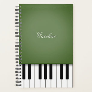 Agenda Teclado para Piano Verde Moss Música Personalizada