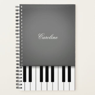 Agenda Teclado Piano de Cinza de fumaça Música Personaliz