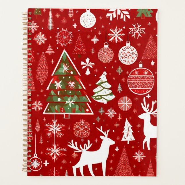 Agenda Tema de Natal Floco de neve (Frente)