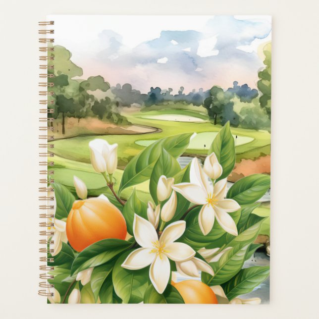 Agenda Tema do Golf Orange Blossom no Golfer da Flórida (Frente)